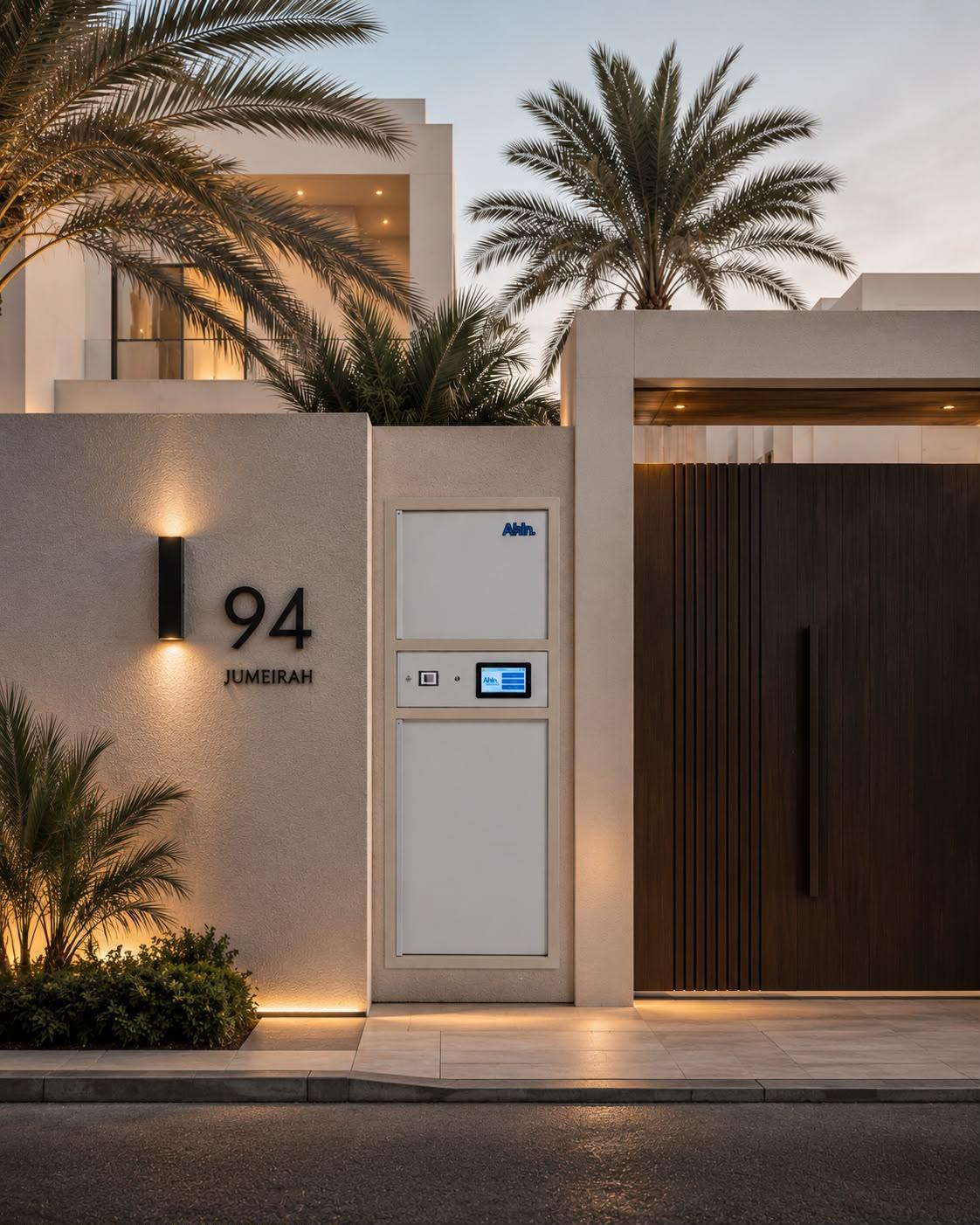 Ahln smart delivery box at a Jumeirah villa